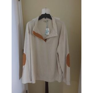 Royaura Vintage Khaki Quarter Zip Stand Collar Sweatshirts Outdoor XL NEW